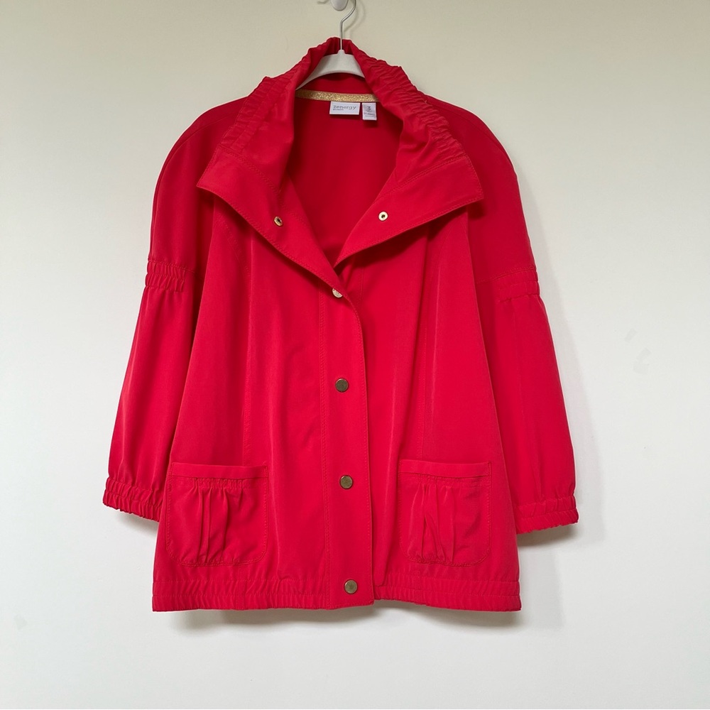 Zenergy by Chicos ~ Feminine Jacket in a stunning shade of Coral ~ Large ~ 16
